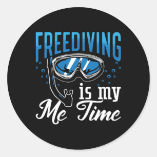 Freediving ist mein Me Time Spearfish Freediver Runder Aufkleber