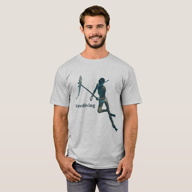 Freediving Spearfishing Unterwassertaucher T-Shirt (Vorne ganz)