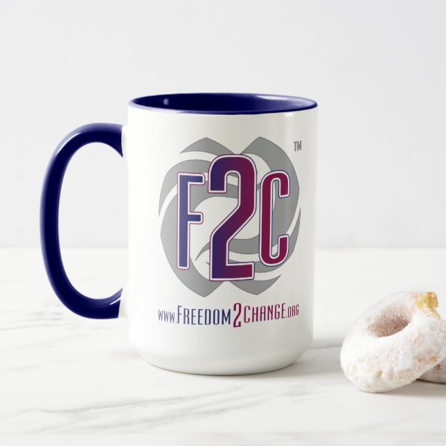 Freedom2Change Motivierend Coffee Tasse (Mit Donut)