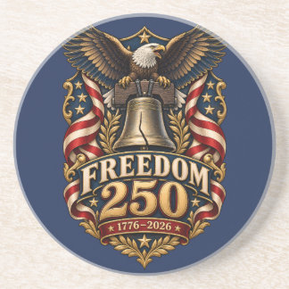 Freedom 250 Liberty Bell Adler Sandstein-Getränkeu Getränkeuntersetzer