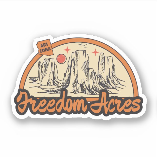 Freedom Acres, Arizona Aufkleber (Vorderseite)