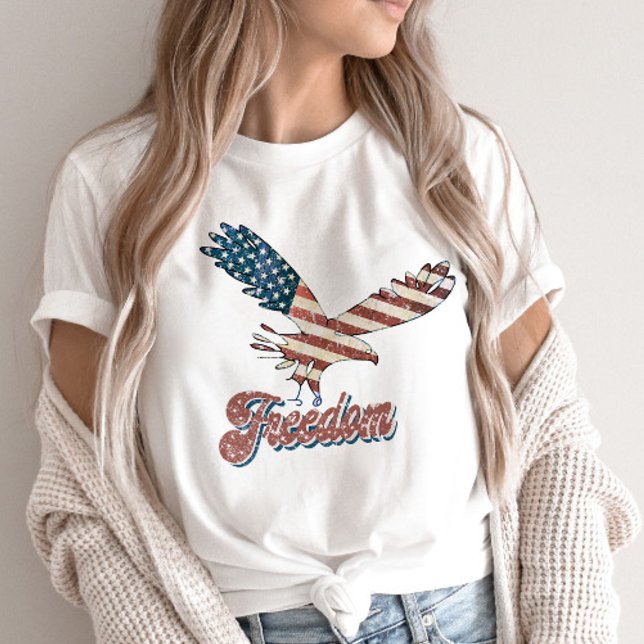 Freedom American Eagle 4. Juli Red White Blue T-Shirt (Von Creator hochgeladen)