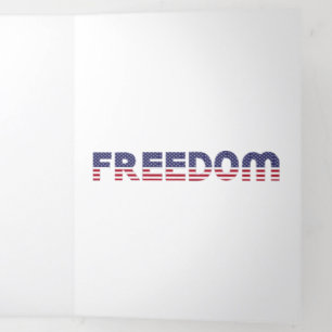 Freedom American Flag for Patriotic & Liberty Dreifach-gefaltete Programmkarte