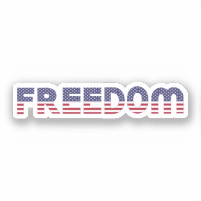 Freedom American Flag for Patriotic & Liberty Gift Aufkleber (Vorderseite)