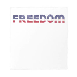Freedom American Flag for Patriotic & Liberty Gift Notizblock