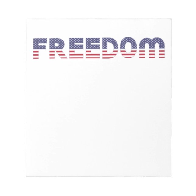 Freedom American Flag for Patriotic & Liberty Gift Notizblock (Vorderseite)