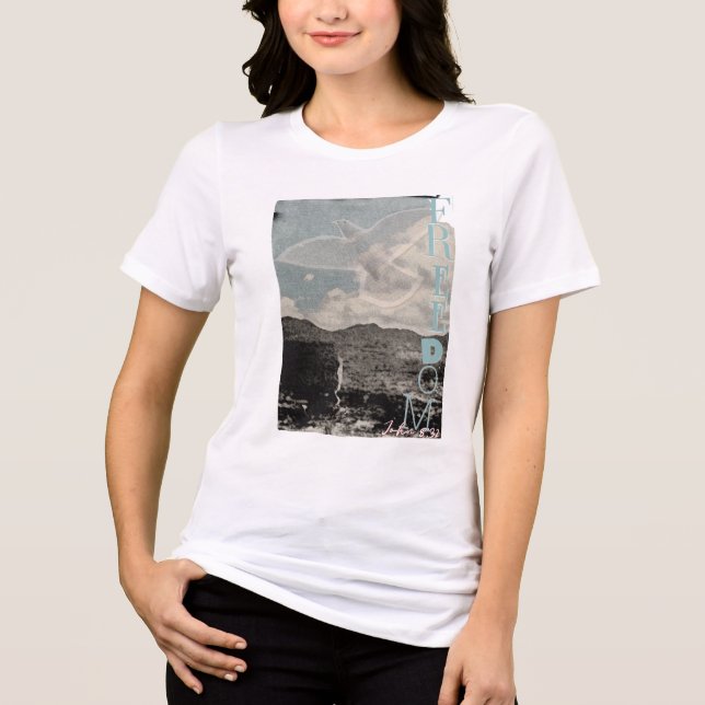 FREEDOM Bible Verse Jesus Christlichen Shirt (Vorderseite)