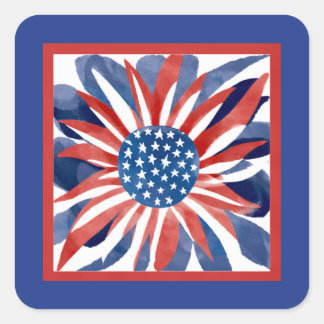 🌼 Freedom Blume Paper Plat 9" Square Paper Plate Quadratischer Aufkleber