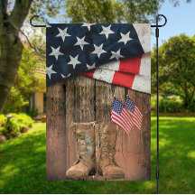 Freedom Boots Garden Flag, Veterans Day