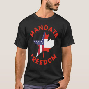 Freedom Convoy 2022 American Canadian Flag Mandat T-Shirt