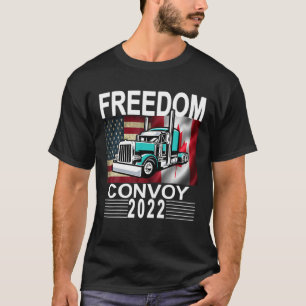 Freedom Convoy 2022 American Canadian Flag Vintag T-Shirt