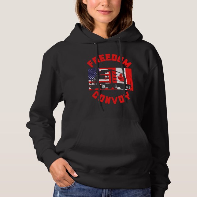 Freedom Convoy 2022 Support Canadian Truckers Cana Hoodie (Vorderseite)