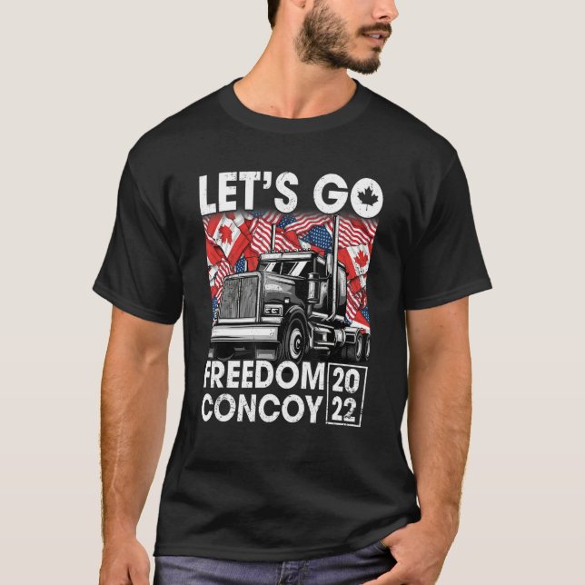 Freedom Convoy 2022 zur Unterstützung von LKWs T-Shirt (Vorderseite)