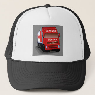 Freedom Convoy Kanada 5 Grauer Hintergrund Truckerkappe