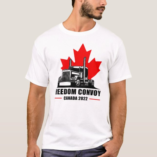 Freedom Convoy United Canadian Patriot Truckers  T-Shirt (Vorderseite)