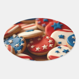 Freedom Cookies Ovaler Aufkleber