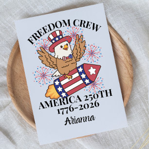 Freedom Crew 250. Jubiläum 4. Juli  Postkarte