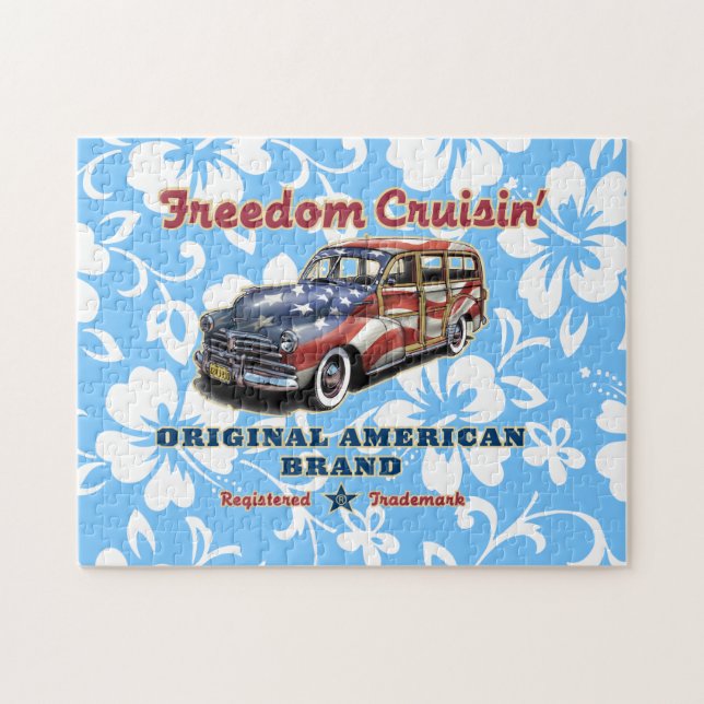 Freedom Crusin' Hawaiian Woody Design Puzzle (Horizontal)