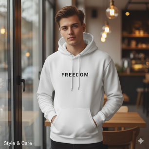 Freedom Custom Text Stylischer Casual Wear Hoodie