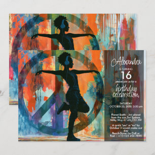 Freedom Dance   Moderne urbane Friedens Kunst Einladung