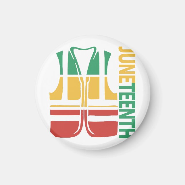 Freedom Day Vest Coworker Swagazon Associate Junet Magnet (Vorne)