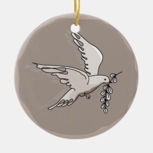 Freedom Dove Sign Keramik Ornament