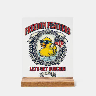 Freedom Duck Vintage Patriotischer Humor Acrylschild