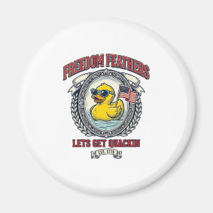 Freedom Duck Vintage Patriotischer Humor Magnet