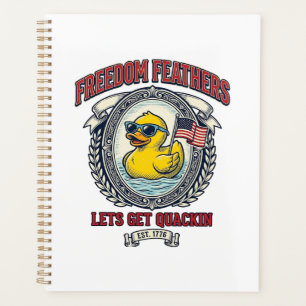 Freedom Duck Vintage Patriotischer Humor Planer