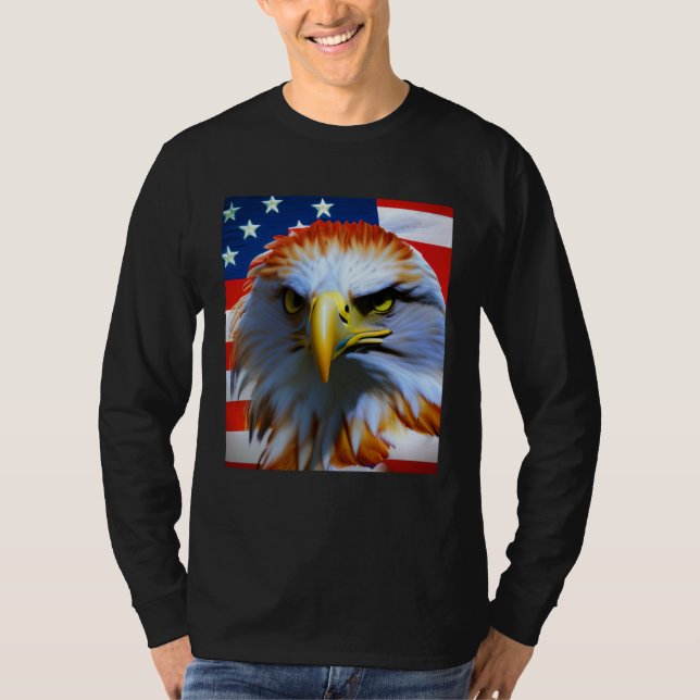 Freedom Eagle 4th Of July American Veteran T-Shirt (Vorderseite)