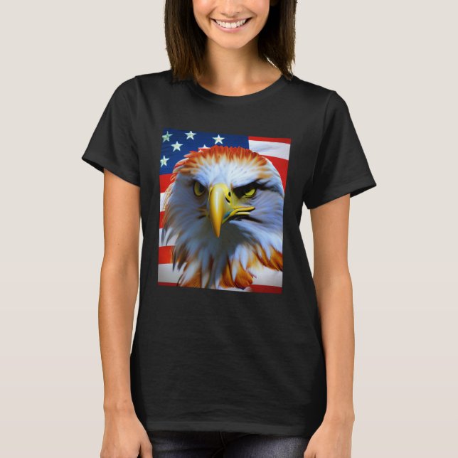 Freedom Eagle 4th Of July American Veteran T-Shirt (Vorderseite)