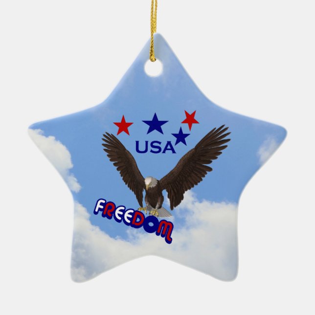 Freedom Eagle Patriotic Ornament (Vorne)