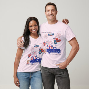 Freedom Firework Träume blassrosa T-Shirt