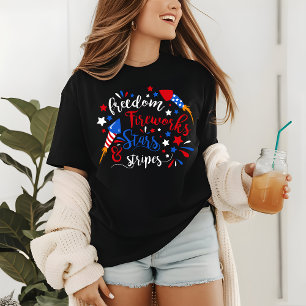 FREEDOM FIREWORKS STARTEN & STRIPES Patriotic Tri-Blend Shirt