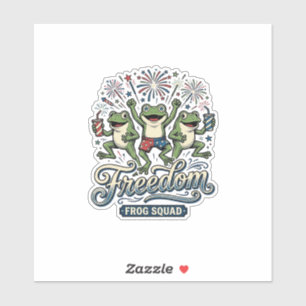 Freedom Frog Squad Vintage Patriotisches Shirt Des Aufkleber