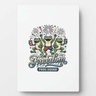 Freedom Frog Squad Vintage Patriotisches Shirt Des Fotoplatte