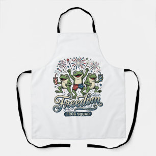 Freedom Frog Squad Vintage Patriotisches Shirt Des Schürze