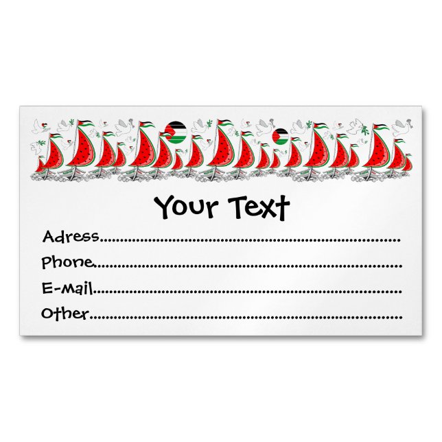 Freedom Global Sumud Flotilla Boats to Gaza Magnetische Visitenkarte (Vorderseite)