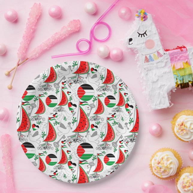 Freedom Global Sumud Flotilla Boats to Gaza Pappteller (Party)