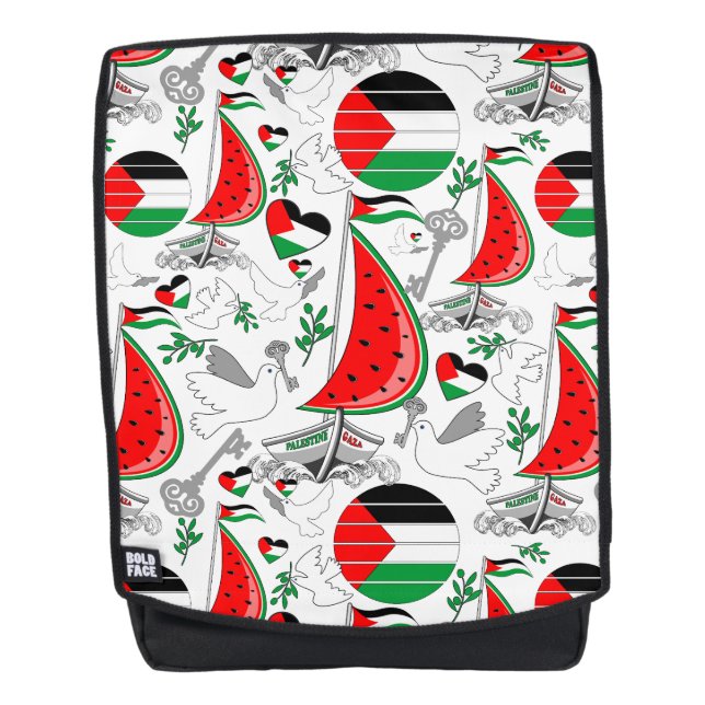 Freedom Global Sumud Flotilla Boats to Gaza Rucksack (Vorderseite)