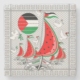 Freedom Global Sumud Flotilla Boats to Gaza Steinuntersetzer