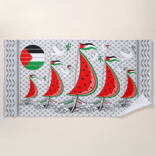 Freedom Global Sumud Flotilla Boats to Gaza Strandtuch