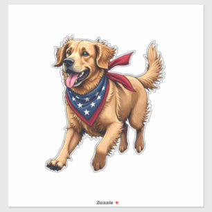 Freedom Golden Retriever Vintage Gravur Shirt 4 Aufkleber