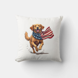 Freedom Golden Retriever Vintage Gravur T-Shirt Kissen