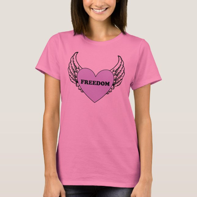Freedom Heart with Wings Krawatte-Dye Shirt (Vorderseite)