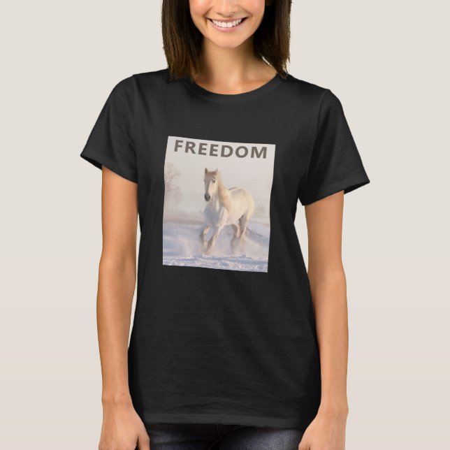 Freedom Horse (dunkel) T - Shirt (Vorderseite)