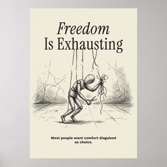 Freedom Is Exhausting Poster (Vorne)