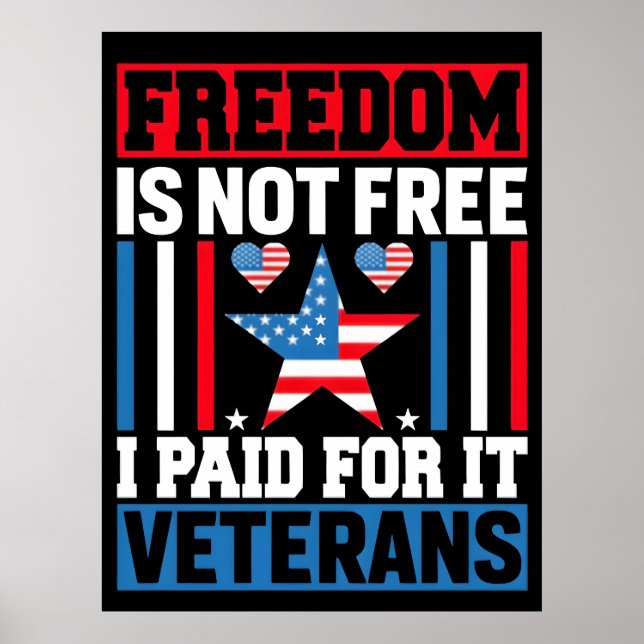 Freedom Is not Free – Thank You, Veterans, 2025,  Poster (Vorne)
