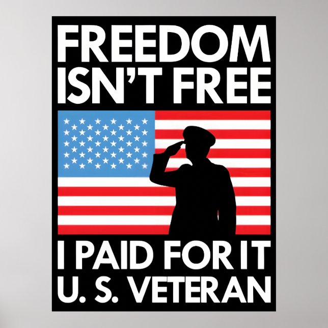 Freedom Isnt Free – Thank You, Veterans 2025 Poster (Vorne)