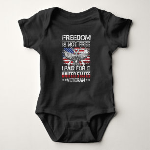 Freedom Isnt Free Veteran - American Eagle Baby Strampler